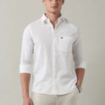 Men's Blue Floral Printed Casual Sleeve Shirt Cotton Blend Shirt