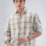 Men's Blue Floral Printed Casual Sleeve Shirt Cotton Blend Shirt