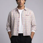 Men's Blue Floral Printed Casual Sleeve Shirt Cotton Blend Shirt