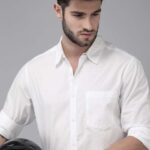 Men's Blue Floral Printed Casual Sleeve Shirt Cotton Blend Shirt