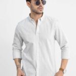 Men's Blue Floral Printed Casual Sleeve Shirt Cotton Blend Shirt