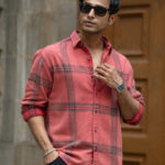 Men's Blue Floral Printed Casual Sleeve Shirt Cotton Blend Shirt