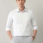 Men's Blue Floral Printed Casual Sleeve Shirt Cotton Blend Shirt