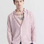 Men's Blue Floral Printed Casual Sleeve Shirt Cotton Blend Shirt