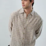 Men's Blue Floral Printed Casual Sleeve Shirt Cotton Blend Shirt