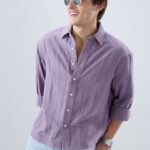 Men's Blue Floral Printed Casual Sleeve Shirt Cotton Blend Shirt