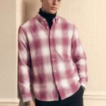 Men's Blue Floral Printed Casual Sleeve Shirt Cotton Blend Shirt