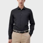 Men's Blue Floral Printed Casual Sleeve Shirt Cotton Blend Shirt