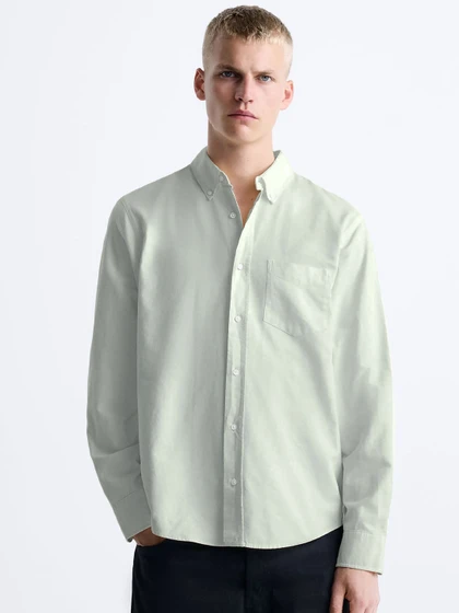 1 (5) Men's Blue Floral Printed Casual Sleeve Shirt Cotton Blend Shirt - Image 1