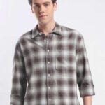 Men's Blue Floral Printed Casual Sleeve Shirt Cotton Blend Shirt