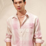 Men's Blue Floral Printed Casual Sleeve Shirt Cotton Blend Shirt