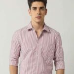 Men's Blue Floral Printed Casual Sleeve Shirt Cotton Blend Shirt