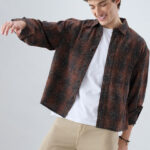 Men's Blue Floral Printed Casual Sleeve Shirt Cotton Blend Shirt