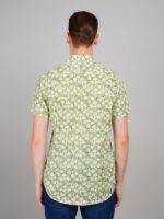 Men's Blue Floral Printed Casual Sleeve Shirt Cotton Blend Shirt - Image 3