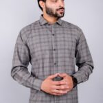 Men's Blue Floral Printed Casual Sleeve Shirt Cotton Blend Shirt