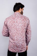 Men's Blue Floral Printed Casual Sleeve Shirt Cotton Blend Shirt - Image 2