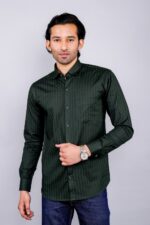 Men's Blue Floral Printed Casual Sleeve Shirt Cotton Blend Shirt
