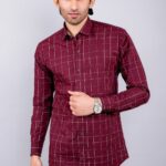 Men's Blue Floral Printed Casual Sleeve Shirt Cotton Blend Shirt