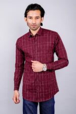 Men's Blue Floral Printed Casual Sleeve Shirt Cotton Blend Shirt