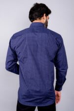 Men's Blue Floral Printed Casual Sleeve Shirt Cotton Blend Shirt - Image 2