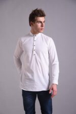 Men's Blue Floral Printed Casual Sleeve Shirt Cotton Blend Shirt