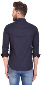 Men's Blue Floral Printed Casual Sleeve Shirt Cotton Blend Shirt - Image 3