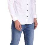 Men's Blue Floral Printed Casual Sleeve Shirt Cotton Blend Shirt
