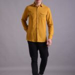 Men's Blue Floral Printed Casual Sleeve Shirt Cotton Blend Shirt