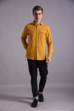 Men's Blue Floral Printed Casual Sleeve Shirt Cotton Blend Shirt