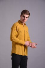Men's Blue Floral Printed Casual Sleeve Shirt Cotton Blend Shirt - Image 2