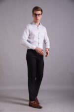 Men's Blue Floral Printed Casual Sleeve Shirt Cotton Blend Shirt - Image 2