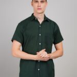 Men's Blue Floral Printed Casual Sleeve Shirt Cotton Blend Shirt