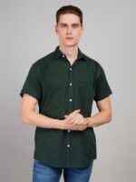 Men's Blue Floral Printed Casual Sleeve Shirt Cotton Blend Shirt