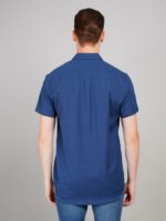 Men's Blue Floral Printed Casual Sleeve Shirt Cotton Blend Shirt - Image 3