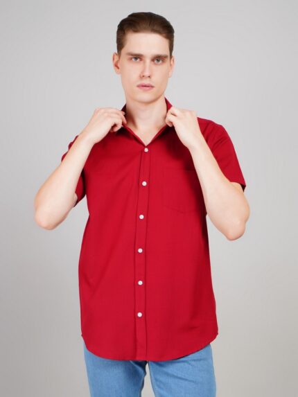 Men's Blue Floral Printed Casual Sleeve Shirt Cotton Blend Shirt