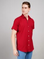 Men's Blue Floral Printed Casual Sleeve Shirt Cotton Blend Shirt - Image 3
